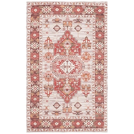 Safavieh 3 x 5 ft. Saffron Rectangle Flat Weave Rug Terracotta & Ivory SFN651Q-3